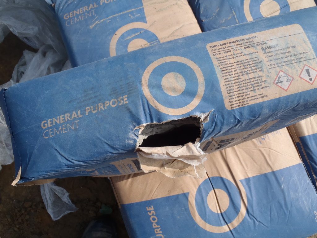 Damaged Cement Bags